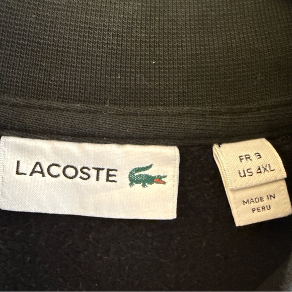 Lacoste Black and Gray Zip-Up Sweater - Picture 4 of 5